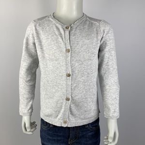 Zara Girl's Summer Collection Knitwear Basic Gray Cardigan size 3-4 T (104 cm)
